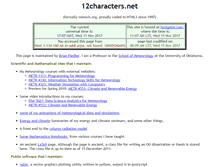 Tablet Screenshot of 12characters.net